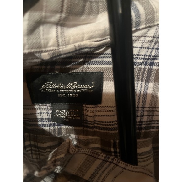 Eddie Bauer Plaid Long Sleeve Button Up Shirt Men's Size L Cotton Outdoor - Picture 2 of 2